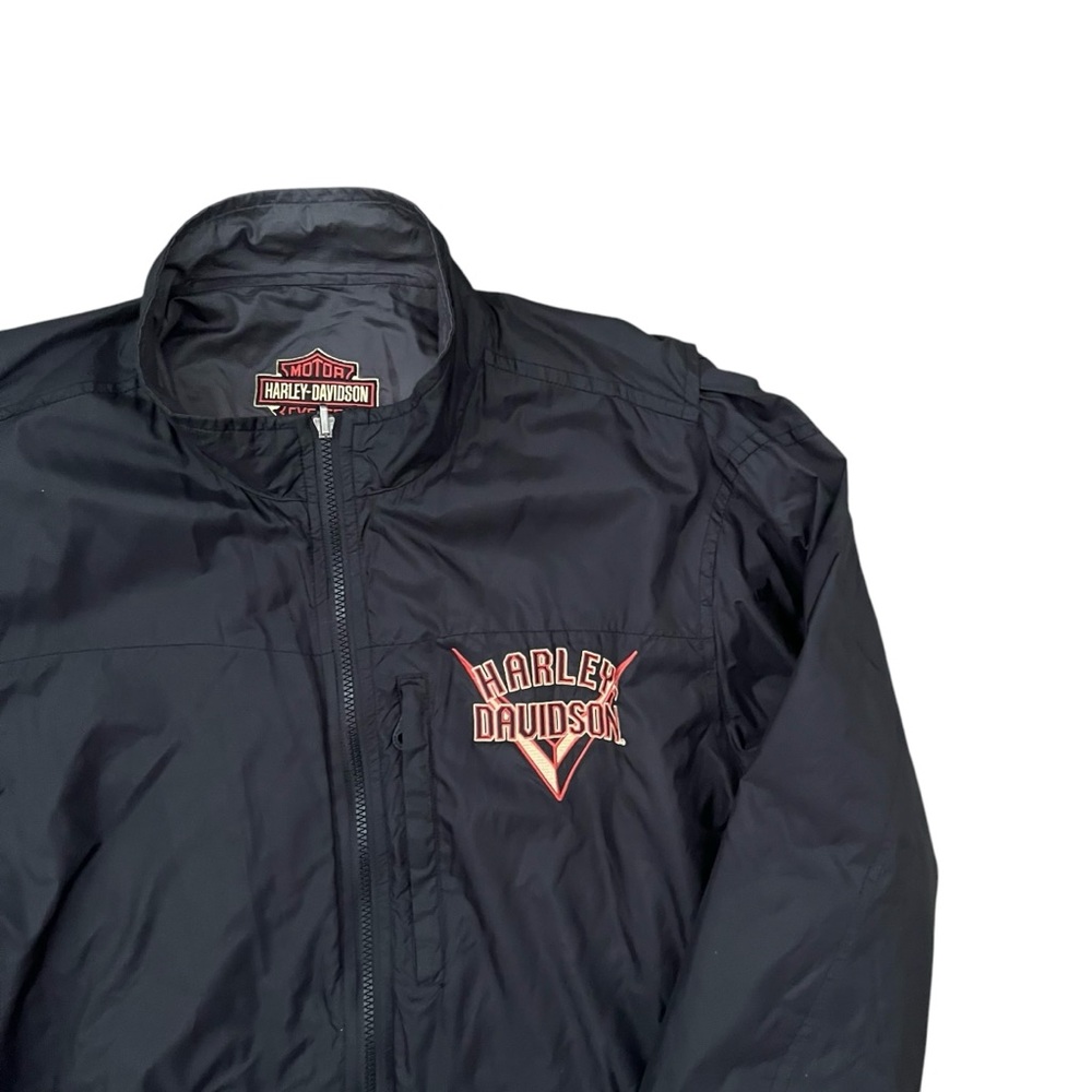 Harley Davidson - Reversible Men’s Fuel Cell Jacket Windbreaker Fleece Black - L